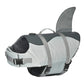Size L Grey Pet Life Jacket for Dogs - Summer Swimming Safety Vest with Shark Fin for Small to Large Breeds