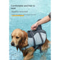 Size L Grey Pet Life Jacket for Dogs - Summer Swimming Safety Vest with Shark Fin for Small to Large Breeds