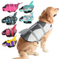 Size M Beige And Blue Sailboat Pattern Pet Life Jacket for Dogs - Summer Swimming Safety Vest with Shark Fin for Small to Large Breeds