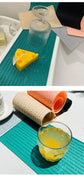 30*14.5CM Pink Silicone Draining Mat 4-Pack - Heat-Resistant Non-Slip Kitchen and Bathroom Pad for Cups and Utensils