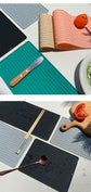 40.5*14.5CM Pink Silicone Draining Mat 4-Pack - Heat-Resistant Non-Slip Kitchen and Bathroom Pad for Cups and Utensils