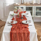 Pink Bohemian Gauze Table Runner 2-Pack - Polyester Fabric for Party and Birthday Table Decor