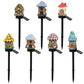 Style 6 Brown And Blue Solar Resin Garden Stake Light - Outdoor Landscape Light for Yard and Patio Decor