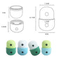 2 Pcs Light Green And Green Interactive Pet Treat Dispensing Ball - Food-Grade Silicone Rolling Toy for Dogs with 1.5 cm Leakage Hole