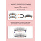 Style 2 Black Magnetic False Eyelashes Kit - 3 Pairs with Applicator Clip and Mirror Case