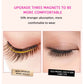 Style 2 Black Magnetic False Eyelashes Kit - 3 Pairs with Applicator Clip and Mirror Case