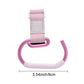 White Stroller Hooks 4-Pack - Leather and Alloy Pram Hooks with Velcro for Mom Bags and Accessories