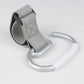 Grey Stroller Hooks 4-Pack - Leather and Alloy Pram Hooks with Velcro for Mom Bags and Accessories