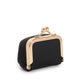 Black Mini Jewelry Pouch - Compact PU Leather Coin Purse for Earrings, Rings, and Necklaces, 6.5x5x3.5cm