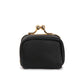 Black Mini Jewelry Pouch - Compact PU Leather Coin Purse for Earrings, Rings, and Necklaces, 6.5x5x3.5cm