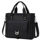 Black Spacious Insulated Lunch Bag - Wide Open Design, Removable Strap, Side Water Bottle Pockets - Perfect for Work, Picnic & Travel