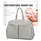 Size Small Khaki Stylish Multi-Function Diaper Bag - Insulated Tote with Shoulder Strap for Baby Essentials