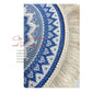 4 Pcs Beige and Orange Boho Chic Woven Cotton Placemat with Tassels - Nordic Bohemian Style(Tableware is a prop for shooting and is not included)