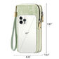Green Floral Embossed Large Capacity Women&