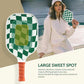 Set 2 White And Green T700 Carbon Fiber Pickleball Paddle Set - 2 Paddles, 4 Balls, and Portable Carry Bag for Adults and Students