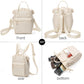Black Mini Waterproof Oxford Backpack - Lightweight 263g Travel Crossbody Bag with Adjustable Straps