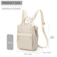 Brown Mini Waterproof Oxford Backpack - Lightweight 263g Travel Crossbody Bag with Adjustable Straps