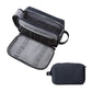 Dark Blue Stylish Waterproof Travel Toiletry Bag Organizer - Large Capacity Shaving Kit & Makeup Case(Makeup is a prop for shooting and is not included)