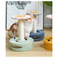 Blue And Pink Sunflower Cat Scratching Post - 35cm Sisal Cat Tree with Plush Toys for Small Cats