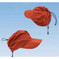 Black Foldable Quick-Dry Summer Sports Visor Hat UPF 50+ Adjustable Outdoor Sun Cap