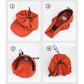 Black Foldable Quick-Dry Summer Sports Visor Hat UPF 50+ Adjustable Outdoor Sun Cap
