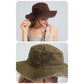 Pink Packable Cotton Bucket Hat - Folds into Wearable Pouch | Frayed Edge Sun Hat with Chin Strap