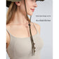 Black Packable Cotton Bucket Hat - Folds into Wearable Pouch | Frayed Edge Sun Hat with Chin Strap