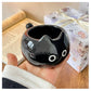 White And Brown Adorable Ceramic Cat Mug - Cute Creative Coffee Cup with Tail Handle (210ml)