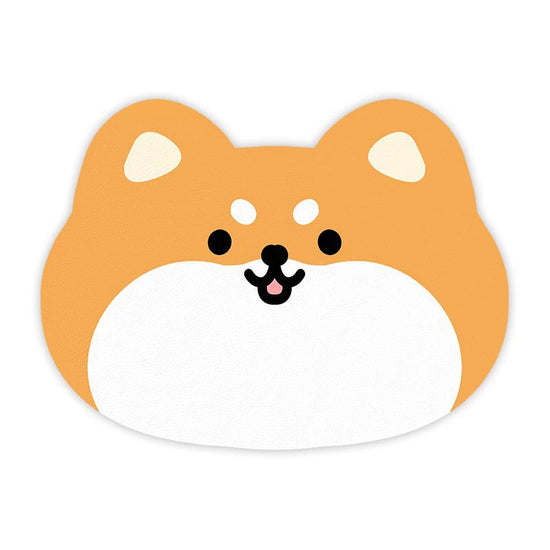 2 Pcs Style 9 Yellow Puppy pattern Cartoon Pet Feeding Mat for Cats & Dogs - Absorbent Diatom Mud Splash-Proof Mat, Easy to Clean