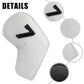 White Golf Iron Head Covers Set of 10 - Waterproof PU Leather Club Protectors with Embroidered Numbers (3-9, P, A, S)