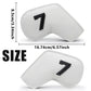 Red Golf Iron Head Covers Set of 10 - Waterproof PU Leather Club Protectors with Embroidered Numbers (3-9, P, A, S)