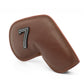 Brown Golf Iron Head Covers Set of 10 - Waterproof PU Leather Club Protectors with Embroidered Numbers (3-9, P, A, S)