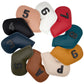 Yellow Golf Iron Head Covers Set of 10 - Waterproof PU Leather Club Protectors with Embroidered Numbers (3-9, P, A, S)