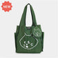 Dark Green Foldable Waterproof Shopping Tote Bag Set - Large Capacity Lightweight Reusable Grocery Bag with Matching Pouch