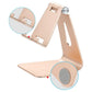 2 Pcs Pink Foldable Aluminum Alloy Phone & Tablet Stand - Adjustable Portable Desktop Holder
