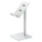 Silver Adjustable Aluminum Alloy Phone and Tablet Stand - Telescopic Desktop Holder for Live Streaming and Hands-Free Use