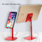 Red Adjustable Aluminum Alloy Phone and Tablet Stand - Telescopic Desktop Holder for Live Streaming and Hands-Free Use