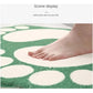 2 Pcs Light Green And White Foot-Shaped Plush Bath Mat - Non-Slip Absorbent Bathroom Rug for Bedroom and Doorway (50x80cm)