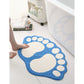 2 Pcs Purple And White Foot-Shaped Plush Bath Mat - Non-Slip Absorbent Bathroom Rug for Bedroom and Doorway (50x80cm)