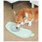 White Non-Slip Pet Feeding Mat - Waterproof Dog & Cat Food Bowl Placemat with Raised Edges