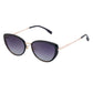 Black Frame Chic Cat Eye Polarized Sunglasses for Women - Lightweight UV Protection Fashion Eyewear