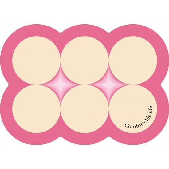 Style 4 Pink And Beige Absorbent Diatomaceous Earth Pet Feeding Mat - Non-Slip & Quick Dry Placemat (50x80cm)