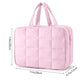 Size M Black Quilted Hanging Toiletry Bag with Jewelry Organizer - Travel Cosmetic Case(28*12*20)