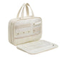 Size L Pink Quilted Hanging Toiletry Bag with Jewelry Organizer - Travel Cosmetic Case(31*12*23)