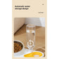 Green And Yellow Pet Bowl Set with Automatic Gravity Water Dispenser - Stainless Steel & PP Feeder Station