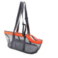 Orange And Grey Lightweight Breathable Mesh Pet Carrier Handbag - Portable Travel Tote for Small Dogs & Cats up to 8kg