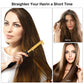Rose Red And Black Electric Hot Comb Hair Straightener - Fast Heating Styling Tool with 3 Temp Settings & Anti-Scald Guard