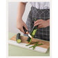 Green And Rose Gold 7-Piece Kitchen Gadget Set - Stainless Steel Utensils with Comfort Grip Handles
