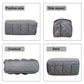 2 Pcs Black Quilted Sofa Armrest Organizer Caddy - Multi-Pocket Remote Control Holder Bag