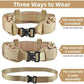 Khaki Adjustable Tactical Battle Belt Set - Padded MOLLE Outer & Nylon Inner Belt